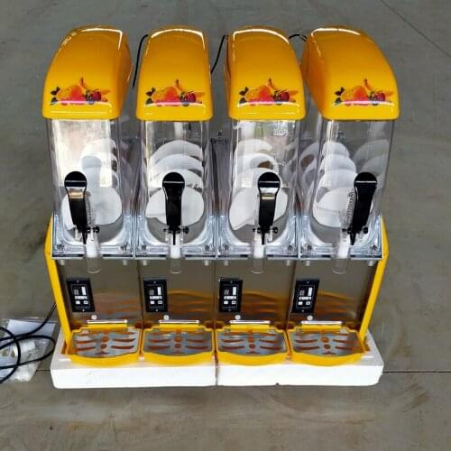 Snow Melting Machine 220V Electric Four Cylind Slush Machines Cold Drink Maker 1500W For Sale