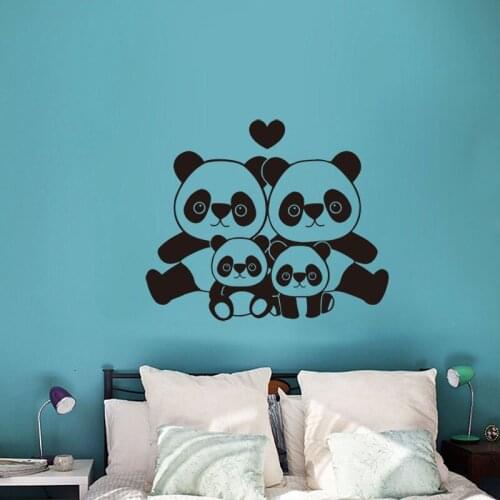 Stickers Vinyl_decal_cartoon_panda_bears Mural Art Wallpaper Kids Room Home Decor Nursery House Decoration Poster 30 cm x 36 cm
