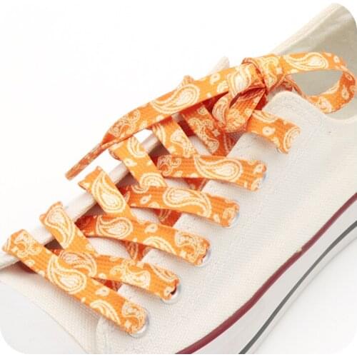 Weiou Fashion 8MM Flat Type Shoe Accessories Colourful Sport Basketball Lace Bright Pretty Floral Heat Transfer Printing Lacet