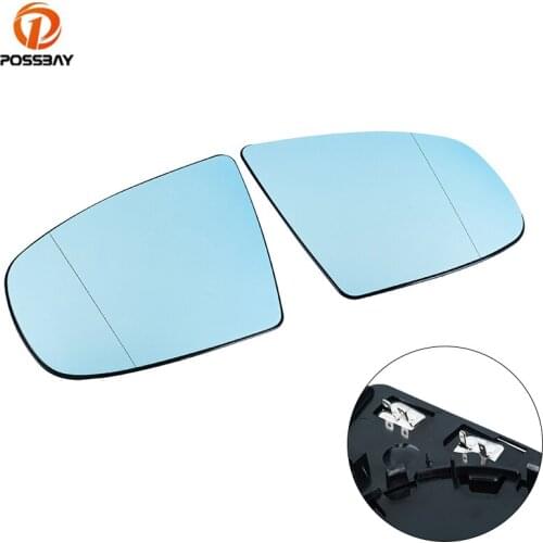 2Pcs Car RearView Mirror Glass Left/Right Side Auto Dimming Heated Blue Mirror for BMW X5 X6 Series E70 E71 E72 2007-2014
