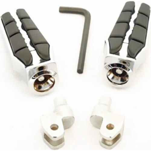 2x Motorcycle Foot pegs Rest Mounts For Yamaha V-MAX V-STAR 1100 650 Virage 750 1100