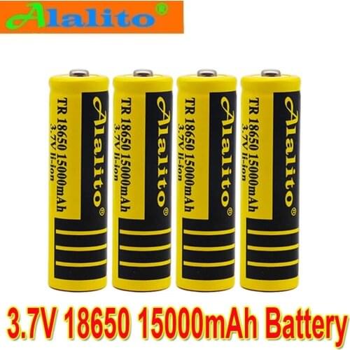2021new fast charging 18650 battery high quality 15000mah 3.7V 18650 Li ion battery flashlight charging battery + free delivery