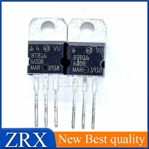 5Pcs/Lot New original BTB16-600B in-line TO-220 16A / 600V bidirectional SCR