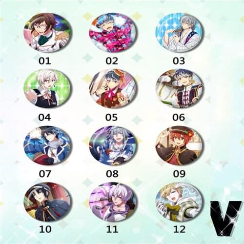 6/12pcs/set 58MM Hand Tour IDOLiSH7 "Trigger" Team Osaka Yaotome Gaku Prince Lovely Brooch Badge Backpack DIY Badge