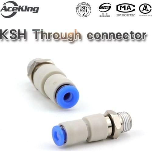 AceKing straight through high speed 360 degree rotating air tube pneumatic quick joint ksh6/8 04 06 08 10 12-m5 01S 02S 03S 04S