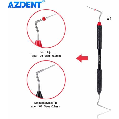 AZDENT Dental Endo Buchanan Hand Plugger Fill Instrument NITI Tip #0 #1 #2 Dentist Dentistry Tools
