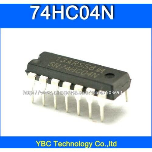 Free Shipping 100pcs/lot DIP 74HC04 74HC04N Six Inverting Driver DIP-14 Logic IC 74 Series