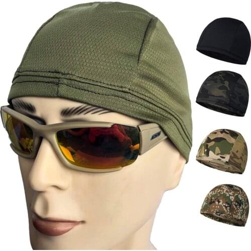 Quick Drying Men Running Cycling Hat Skull Cap Bike Motorbike Helmet Inner Outdoor Tactical Sport Airsoft Hunting Camouflage Cap
