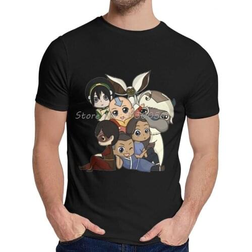 Chibi Avatar T-shirt Classic Men O-Neck Cotton Short Sleeve Tshirt Anime Tees Tops Harajuku