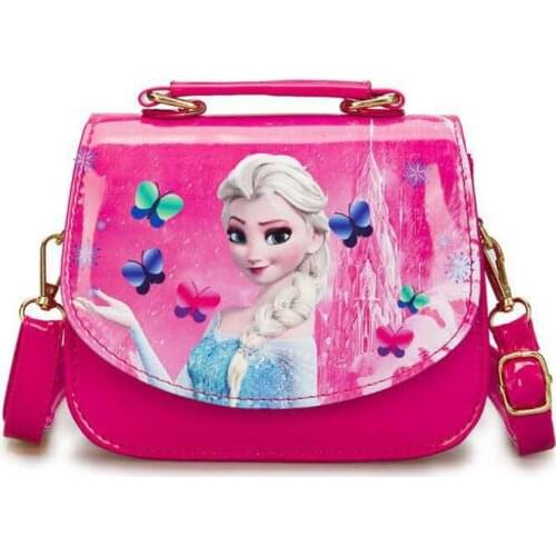 Disney princess children pu messenger bag girl Frozen Elsa shoulder bag Sofia handbag kid fashion shopping bag gift