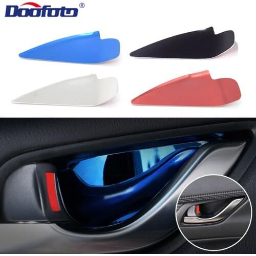 DOOFOTO Car Interior Door Wrist Protective Cover Film Car Sticker For Mazda CX-3 2017 2018 CX-4 3 6 Axela ATENZA CX-5 CX5 CX 5
