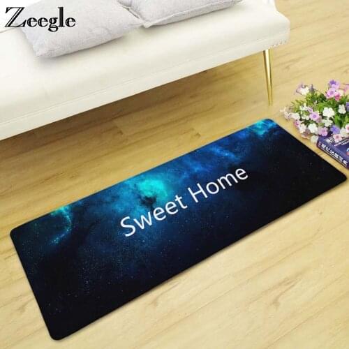 Zeegle Flannel Kitchen Rug Coffee Table Floor Mats Anti-slip Bedroom Carpets Bedside Rugs Absorbent Bathroom Mats Hallway Carpet