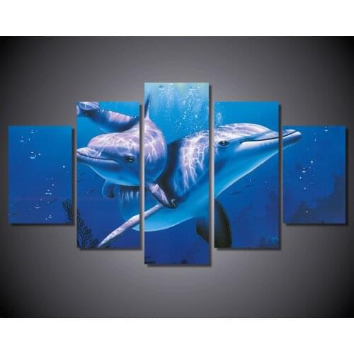 HD Printed Animal delfin Painting Canvas Print room decor print poster picture canvas tableau decoration murale