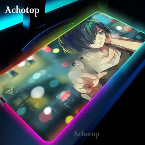Tokyo Ghoul RGB Mouse Mat 900X300 Pad To Mouse Notbook Computer Mousepad Speed Anti-Slip Rubber Gaming Pad CSGO LOL Gamer Pad