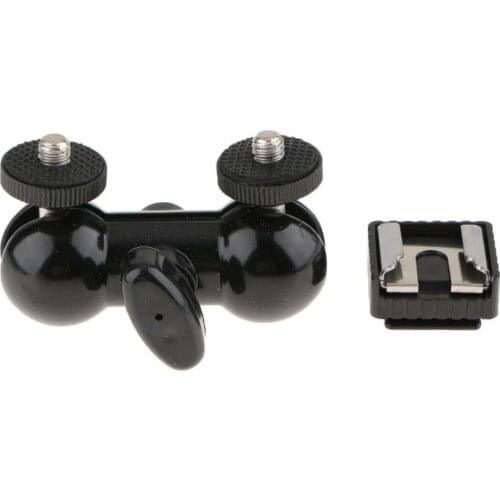 Cool Ball Head Shoe Mount & 1/4" Screw for LCD Monitors,Led Light,Camcorder
