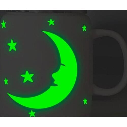 Moon Star Luminous Switch Sticker Glow in the Dark Wall Stickers Home Decor Kids Room Decoration Sticker Decal