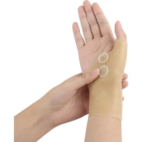 Magnetic Therapy Wrist Hand Thumb Support Gloves Silicone Gel Arthritis Pressure Corrector Massage Pain Relief Gloves