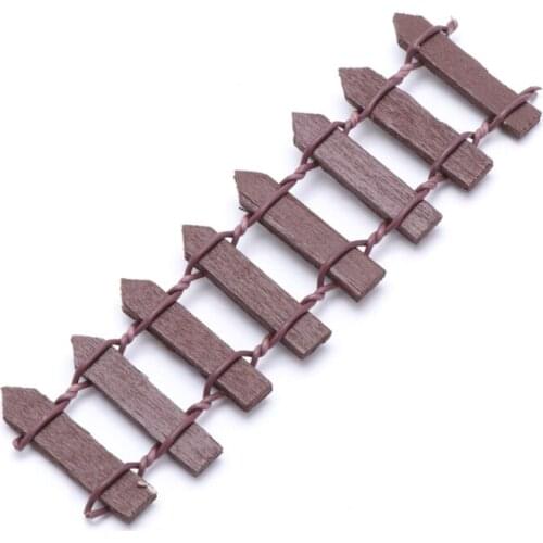 Wood Fence Miniature Fairy Garden Landscape Terrarium Figurine Bonsai DIY Craft Garden Ornament