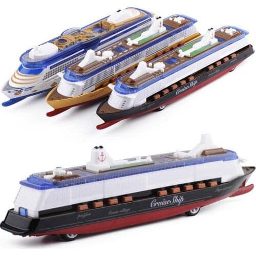 High simulation large luxury cruise ship,1: 600 alloy pull back ship model,metal diecasts,music flash toy model, free shipping