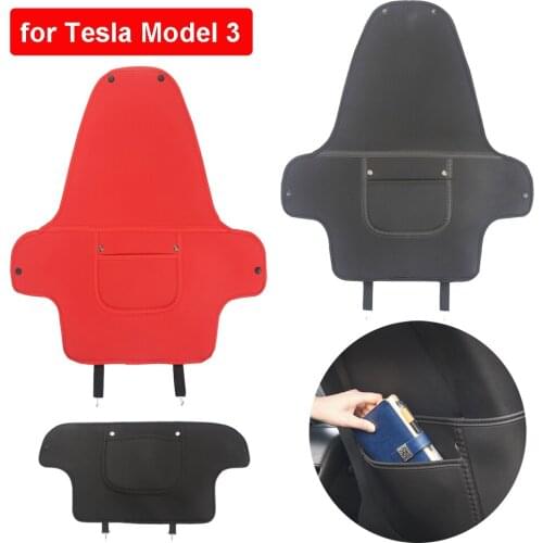 Model3 Car Seat Back Cover Anti Kick Mat Pad Protector for Tesla Model 3 Car Styling Modification Child Anti Dirty Leather 2pcs