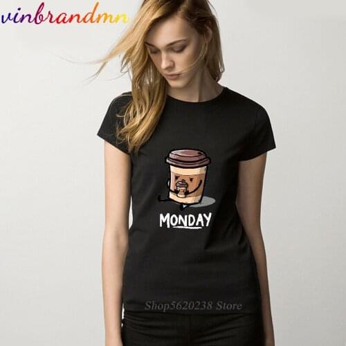 New Arrivals Monday so rough T-shirts Women Meta Monday my coffee needs coffee T shirt Female Funny o-neck Cotton Tee Tops Femme