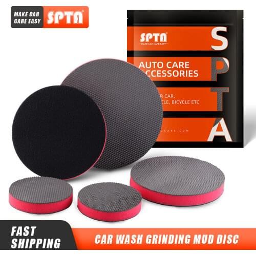 SPTA 3‘’/4‘’/5‘’/6" Polisher Clay Disc Clay Bar Wipe Foam Pad DA Polisher Pad For Car Polishing Detailing Tool Kit