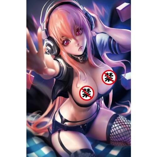 Printed silk or canvas super sonico art poster 16x24 24x36 inch custom living room bedroom home art wall picture