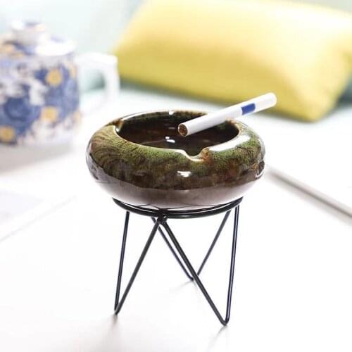 Kiln Ceramic Ashtray Creative Home Living Room Personality Trend Office Hotel Fashion Blue Green Yellow
