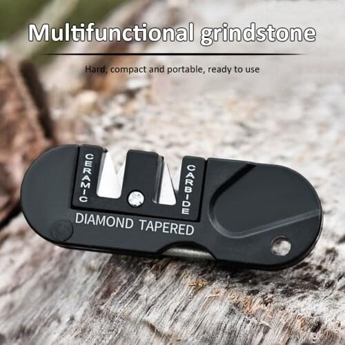 Portable Tungsten Steel Carbide Knife Sharpener Sharpener Durable Fish Hook Pocket Diamond Tool Camp Hiking Outdoor Equipment
