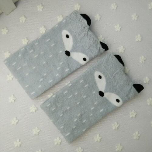 Lovely express Anti Slip Cartoon Fox Kids baby Socks Knee Girl Boy baby Toddler Socks animal infant Soft Cotton Socks 0 to 6 Y