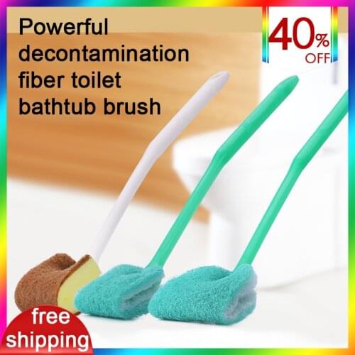 Decontamination Fiber Toilet Brush Bathroom Products Clean WC Bathtub with Abrasive Easier Hanging Toilet Brush Bathroom Kit Set