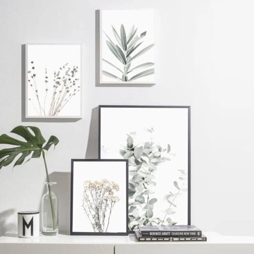 Nordic Style Lavender Eucalyptus Posters Botanical Canvas Painting Plant Wall Art Pictures for Living Room Home Cuadros Decor