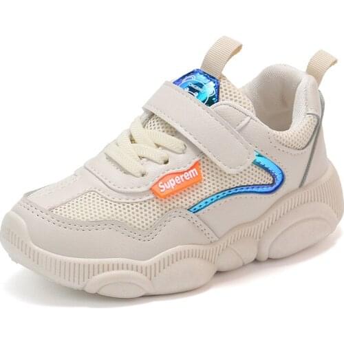 Skoex 2020 New Children Shoes Boys Girls Hook Loop Fashion Soft Sole Sneakers Mesh Breathable Kids Casual Sport Running Shoes