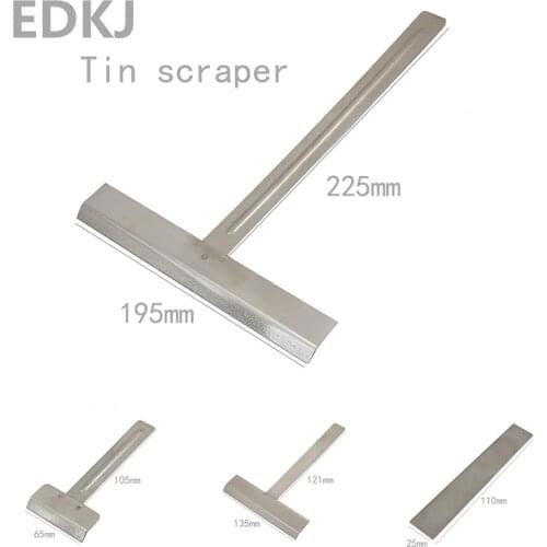 1pcs scraper 304 stainless steel tin scraper type T does not hurt hand 25/50/65/135/195mm scraper tool solder
