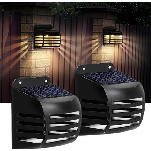 LED Solar Light Outdoor Waterproof Garden Wall Lamp Decoration Deck Light Wall Stair Fence Lamp Step Light Landscape Light