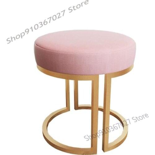 Dressing Stool Nordic Simple Round Stool Ins Porch Dressing Table Stool Low Stool Light Luxury Makeup Chair Bedroom