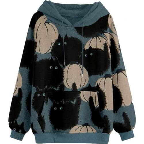 Ele-choices Women Autumn&Winter Top Chic Pocket Hooded Women Sweatshirt Comfy Women Hoodie Loose Fit for Daily&Work