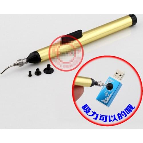 FFQ 939 Vacuum Sucking Pen Pencil L7 IC Easy Pick Picker Up Tool 3 Suction Headers SMD SMT Hand Tool Temperature Sensor Chip