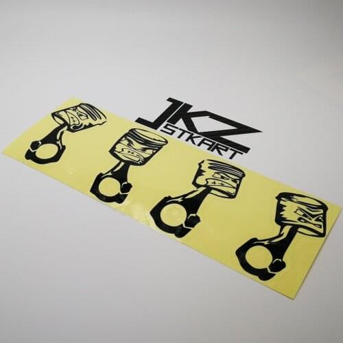 JKZ STKART 4 Angry Pistons A4PST Vinyl Die Cut Funny Stickers Decals 20 x 8 cm ATV Motor Bike Truck Helmet Decorated Stickers
