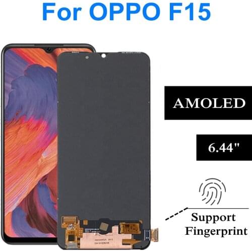 6.44" AMOLED For OPPO F15 CPH2001 LCD Display Touch Screen Digitizer Assembly
