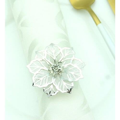 1PC Floral Serviette Holder Serviette Buckle Napkin Rings Fashion Hot New Party Dinner Table Decor