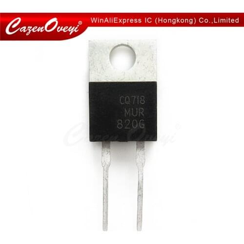 10pcs/lot MUR820 TO-220 fast recovery 8A / 200V rectifier original authentic In Stock