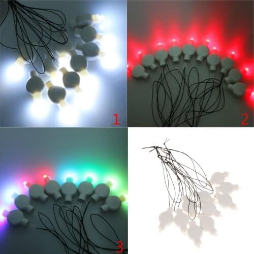 10x LED Light Paper Lantern Balloon Floral Inner Light for Wedding Party Decor