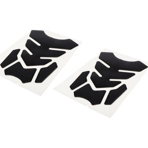 2 Pieces Fuel Tank Cap Tank Pad Decal Stickers-Black Suitable For Motorcycle
