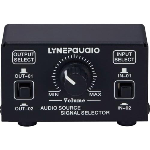 2 in 2 out speaker switcher, 2 in 1 out audio source signal selection switcher, headphone switcher with volume adjustment