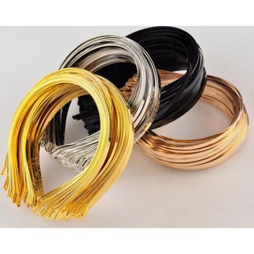 3mm 100pcs Metal Headbands Head Band Hair Jewelry Making Accessories Rhodium/Black/KC Gold/Gold Plated Wholesale
