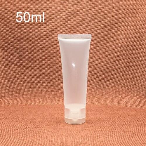 50ml Glossy Plastic Refillable Soft Tube Empty Cosmetic Cleanser Hand Cream Shampoo Squeeze Container Lotion Bottles