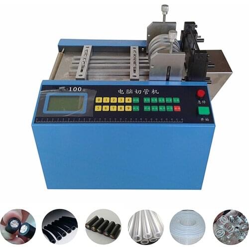 Automatic PVC Heat Shrink Sleeve Shrinking tube pipe cutter cutting machine wire rope cutting machine 0-100mm 350W 800W