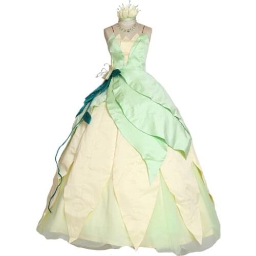 Tiana cosplay costume Halloween costumes for women adult Princess Tiana costume Fancy Tiana dress 11