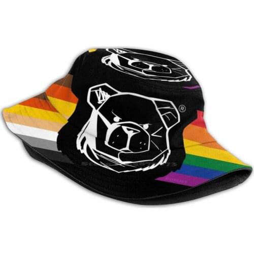 Bear Big Bands White Pride Causal Cap Buckets Hat Bear Cub Dad Daddy Polar Bear Chaser Muscle Bear Otter Sugar Daddy Bear